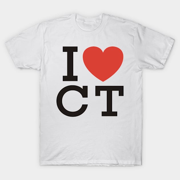 I Love Connecticut T-Shirt by 99MainStreet